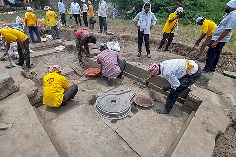 Temple base found in Nanded